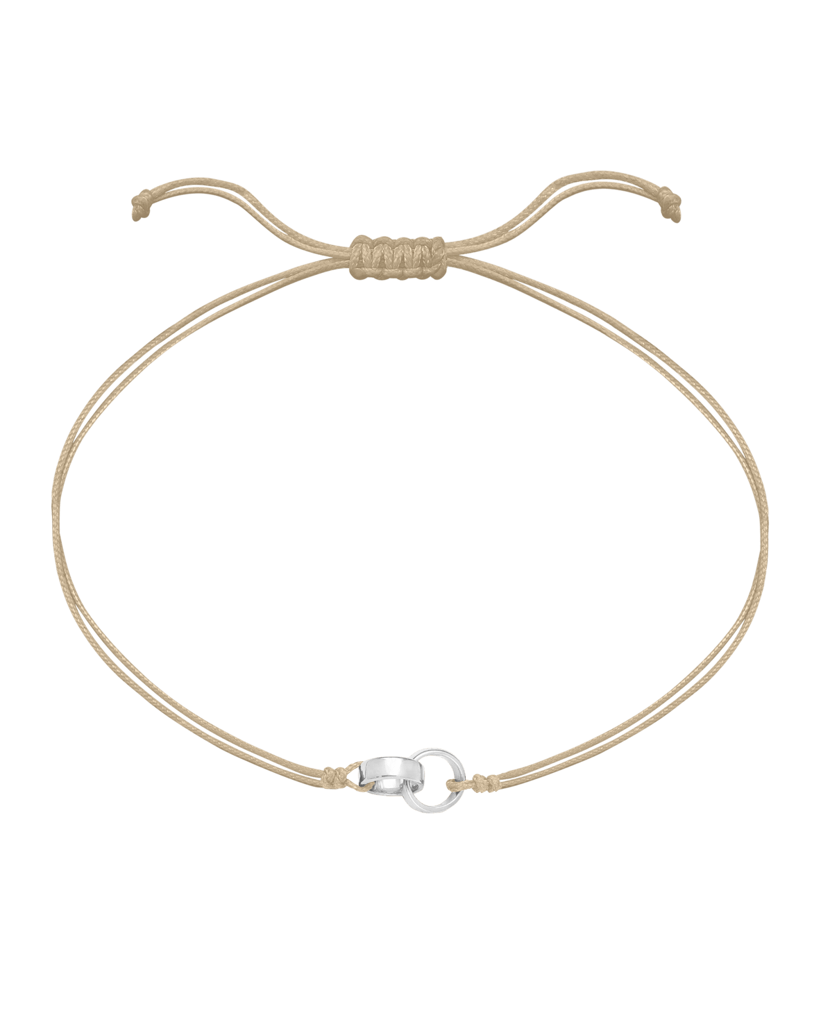 Engravable Links of Love - 14K White Gold Bracelets magal-dev 2 Beige 