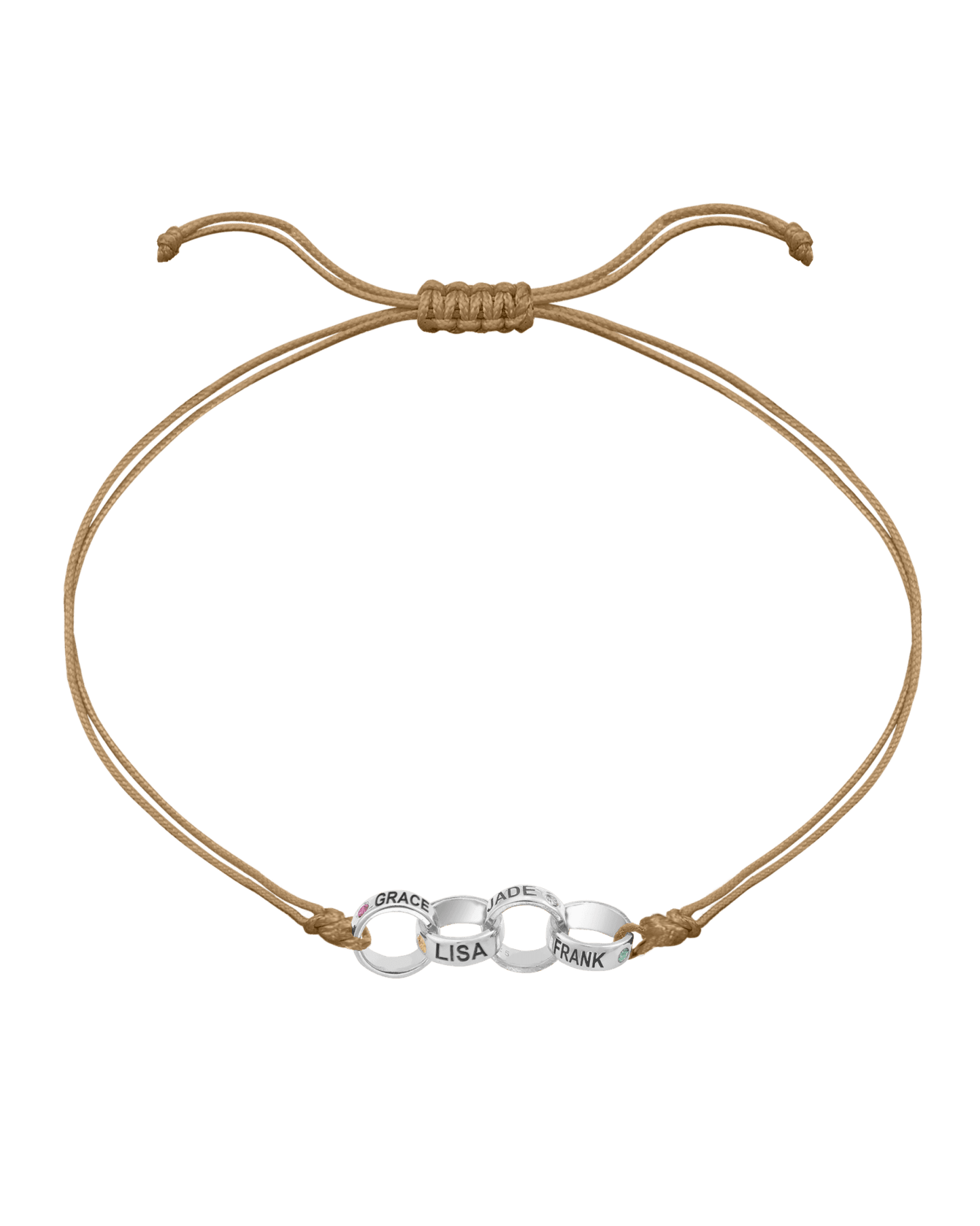 Engravable Links of Love - 14K White Gold Bracelets magal-dev 4 Camel 