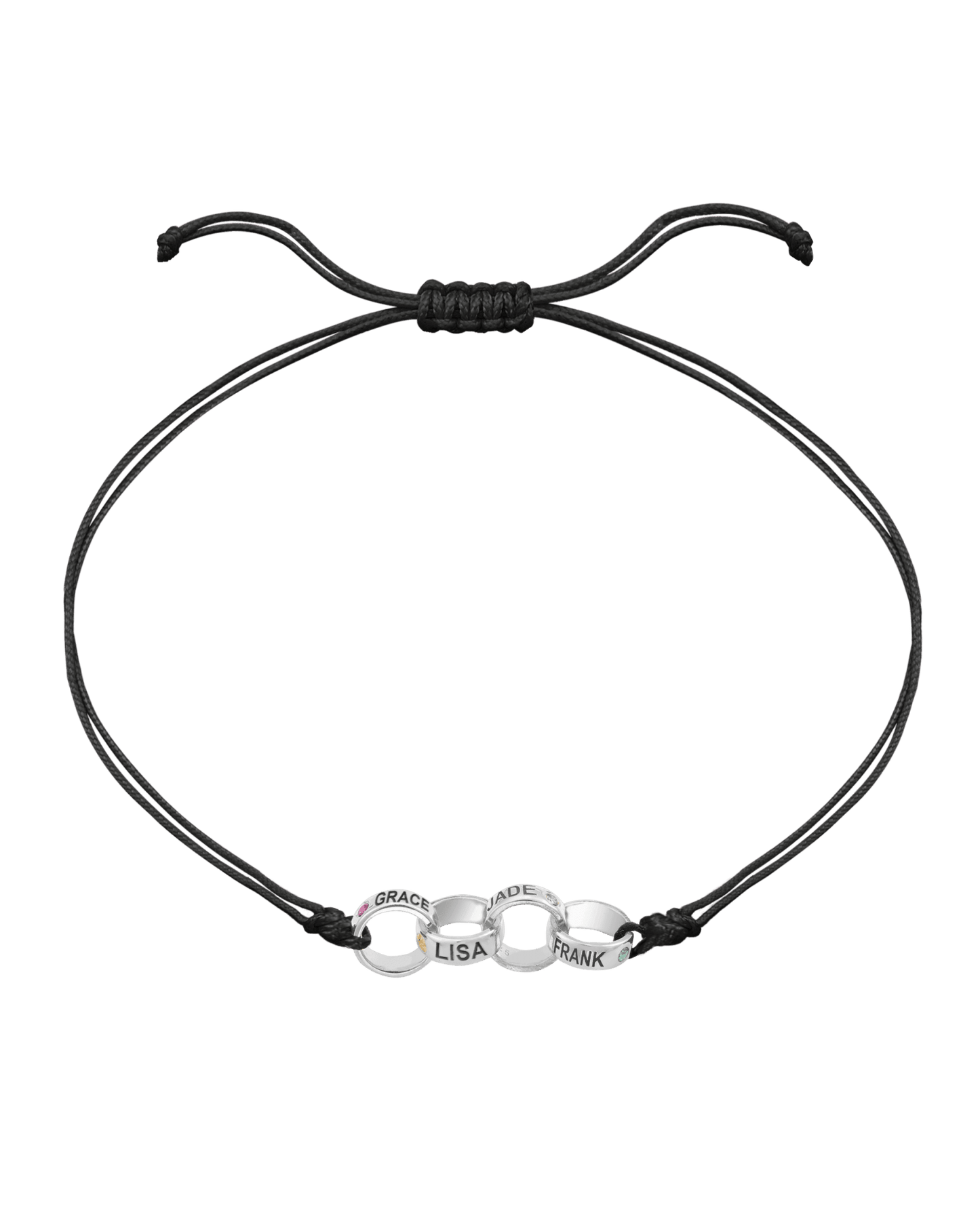 Engravable Links of Love - 925 Sterling Silver Bracelets magal-dev 4 Black 