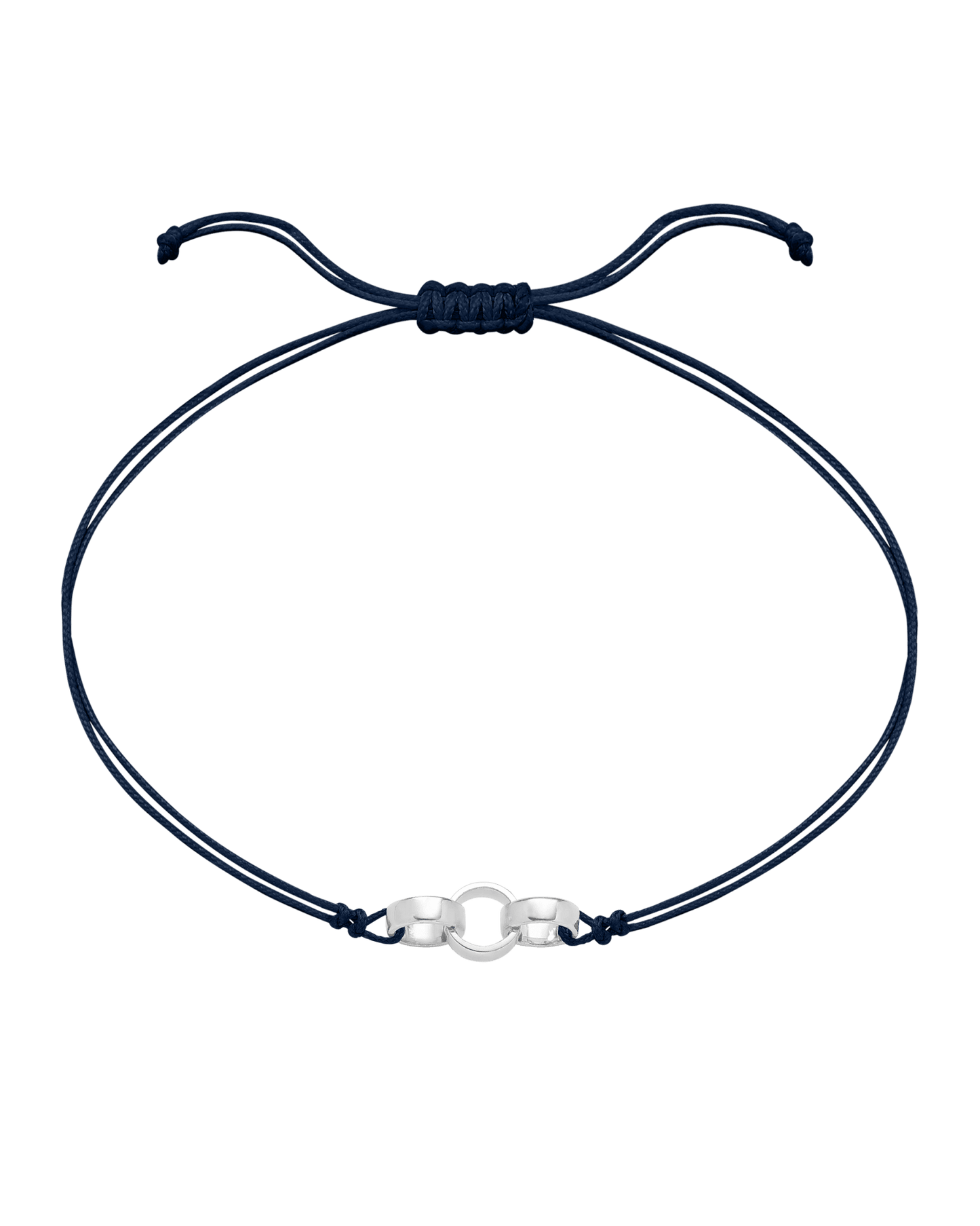 Engravable Links of Love - 925 Sterling Silver Bracelets magal-dev 3 Navy Blue 