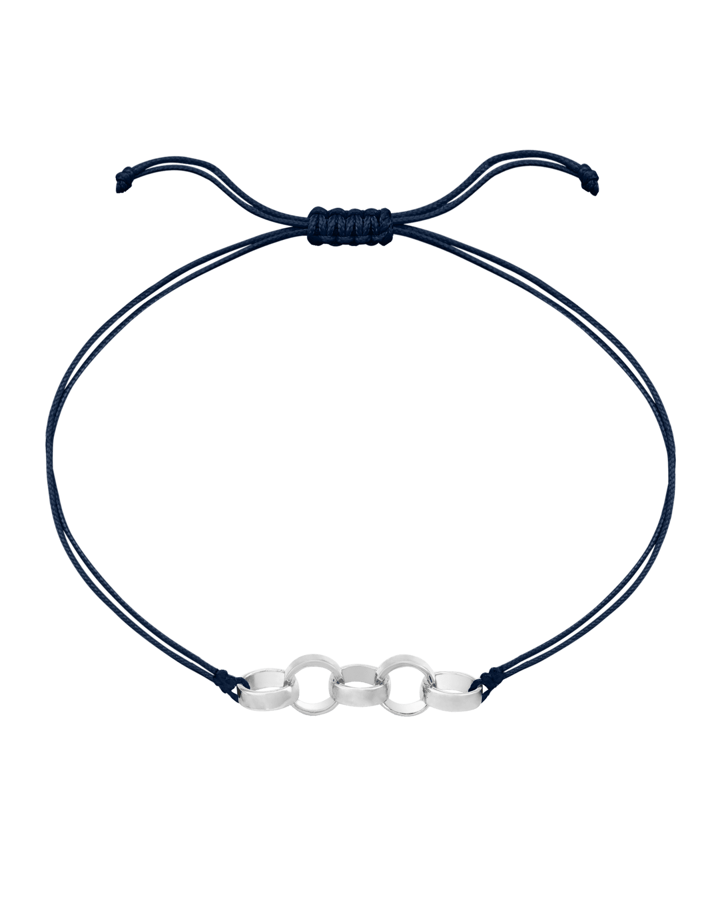 Engravable Links of Love - 925 Sterling Silver Bracelets magal-dev 5 Navy Blue 