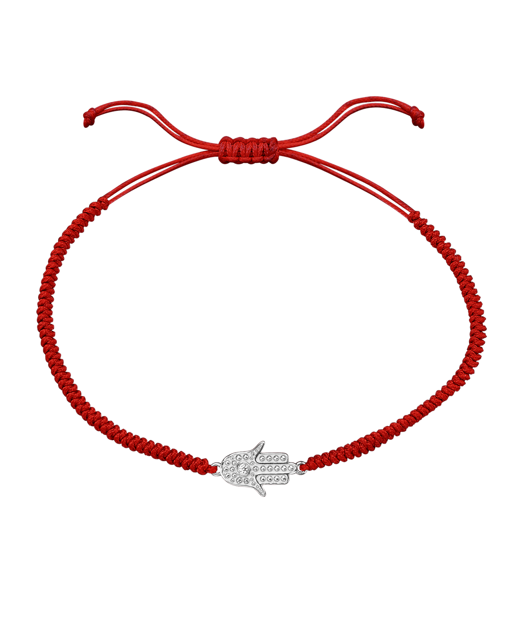 Hamsa [RED] - 14K White Gold Bracelets magal-dev 