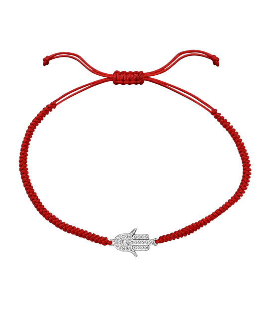 Hamsa [RED] - 14K White Gold Bracelets magal-dev 