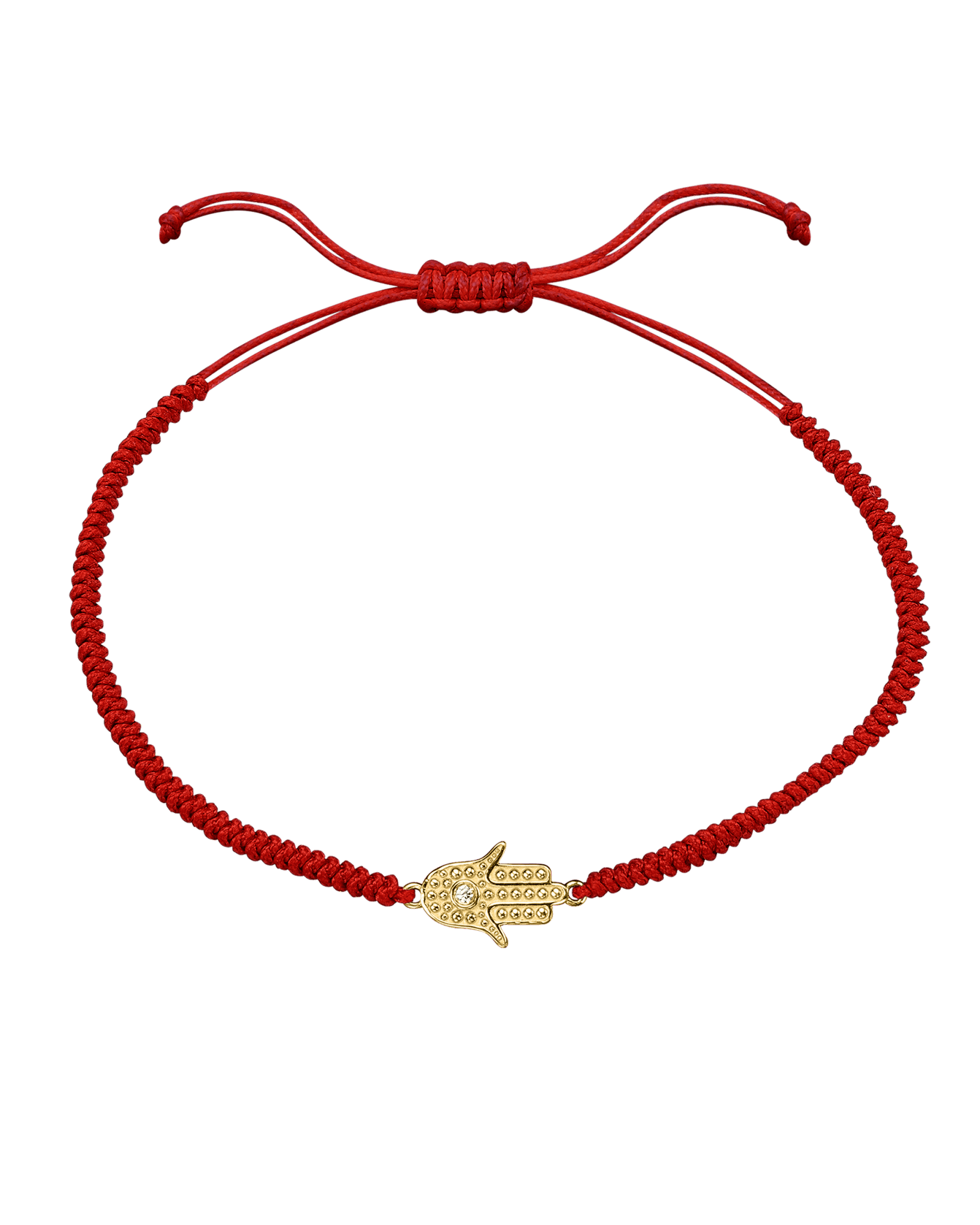 Hamsa [RED] - 14K Yellow Gold Bracelets magal-dev 