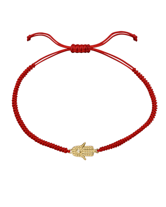 Hamsa [RED] - 14K Yellow Gold Bracelets magal-dev 