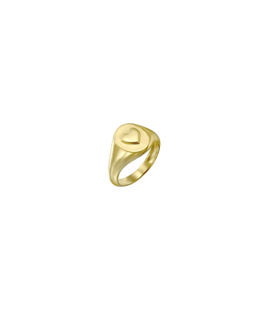 Heart Signet Ring - 18K Gold Vermeil Rings magal-dev US 4 