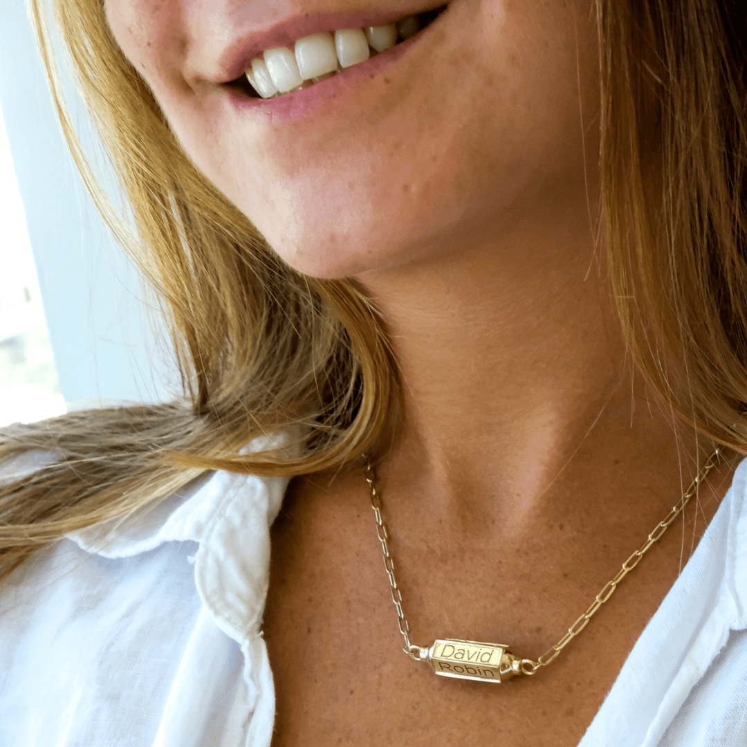 Hexagonal Bar Necklace - 18k Gold Vermeil Necklaces Gold Vermeil 