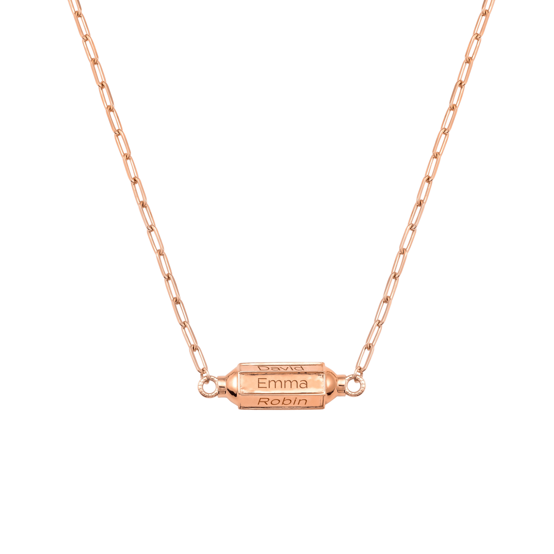 Hexagonal Bar Necklace - 18K Rose Vermeil Necklaces Gold Vermeil Termina 