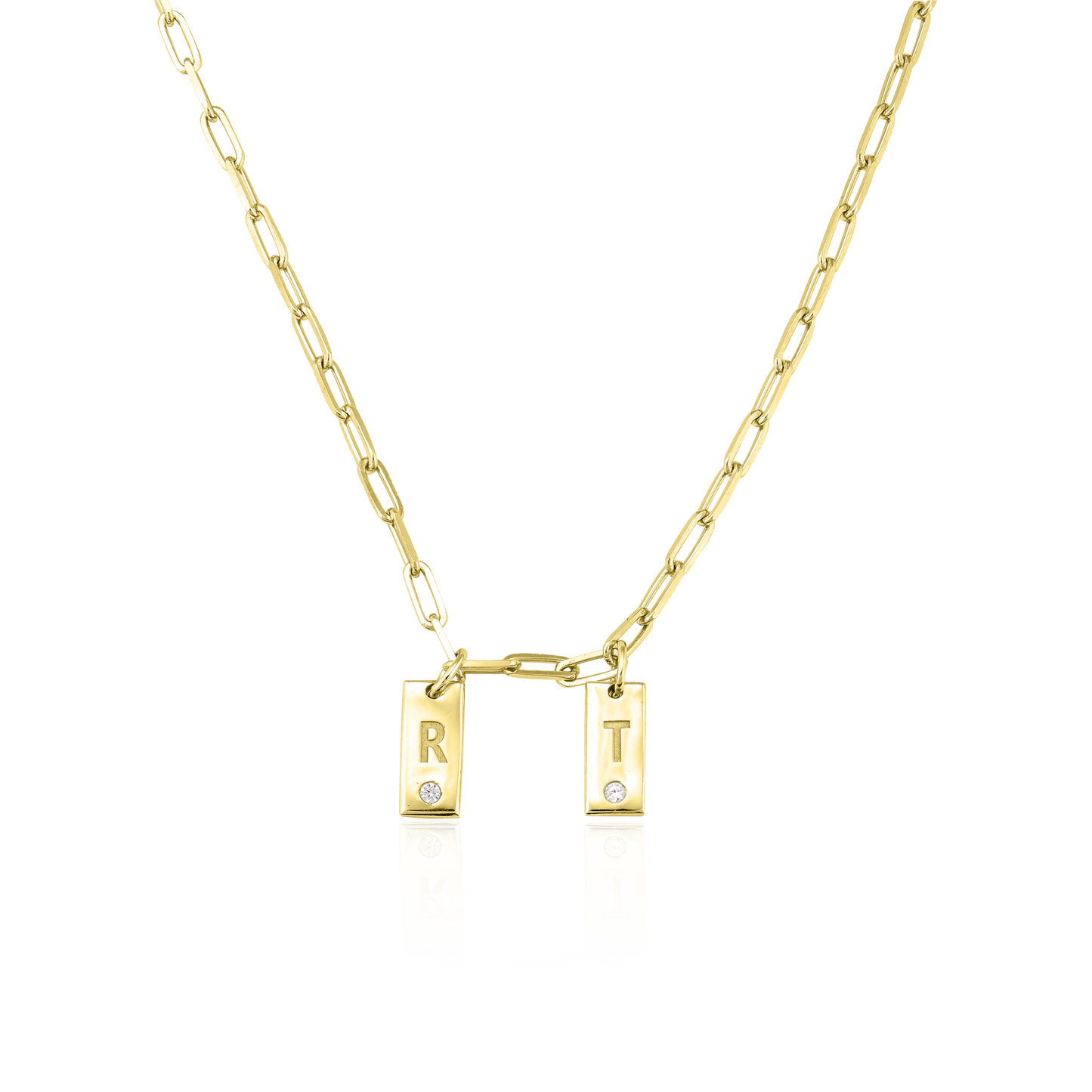 Ini Mini Dogtag Necklace - 18K Rose Vermeil Necklaces Gold Vermeil 