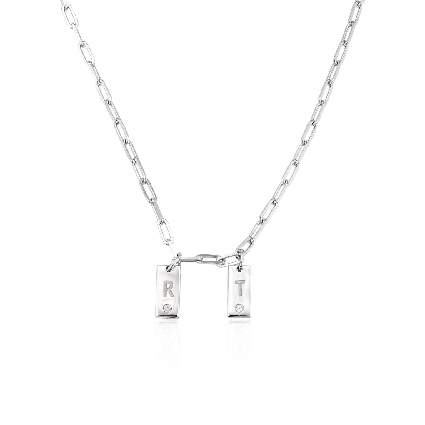 Ini Mini Dogtag Necklace - 925 Sterling Silver Necklaces 925 Silver 1 Tag 