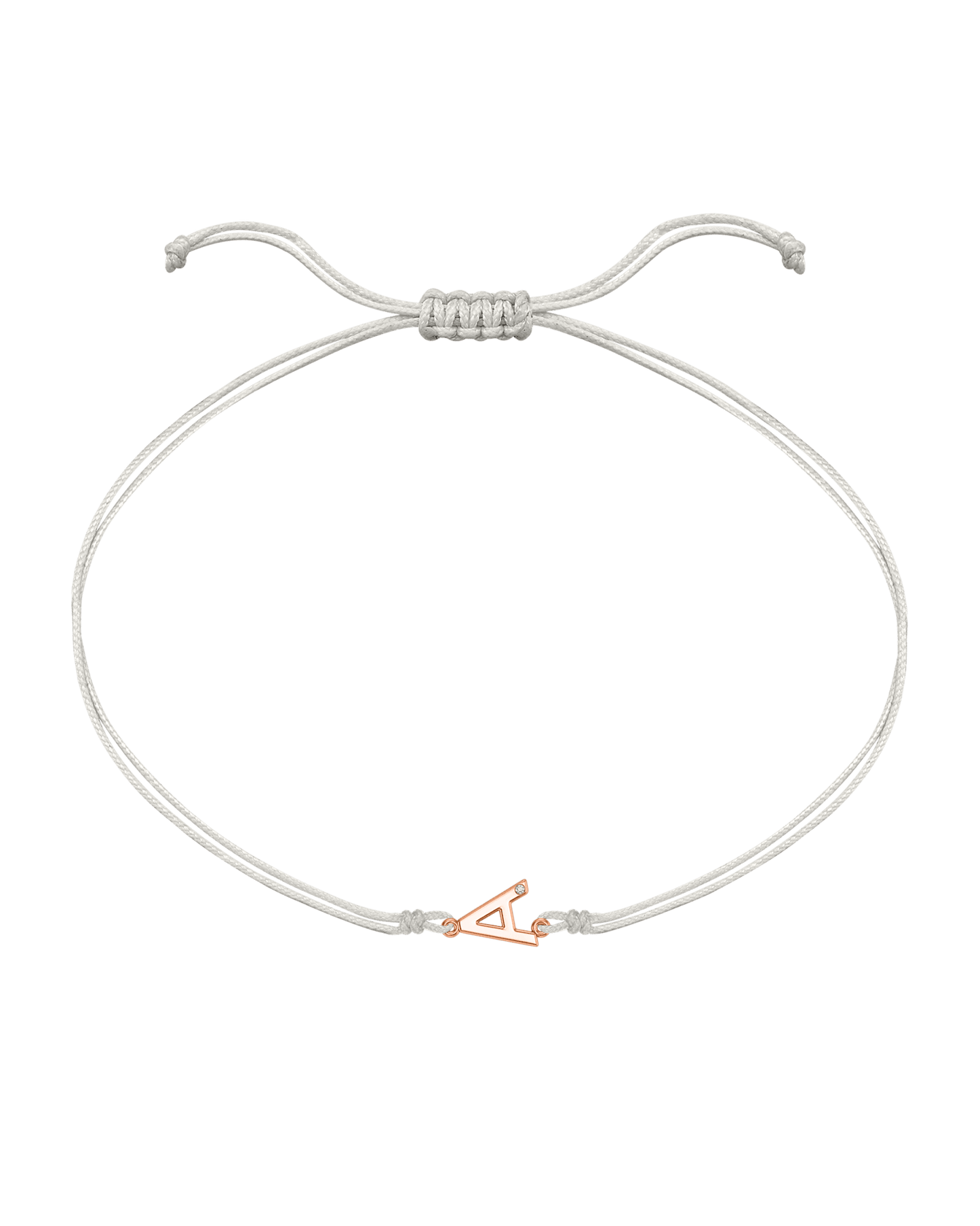 Initial String of Love - 14K Rose Gold Bracelets 14K Solid Gold Pearl 