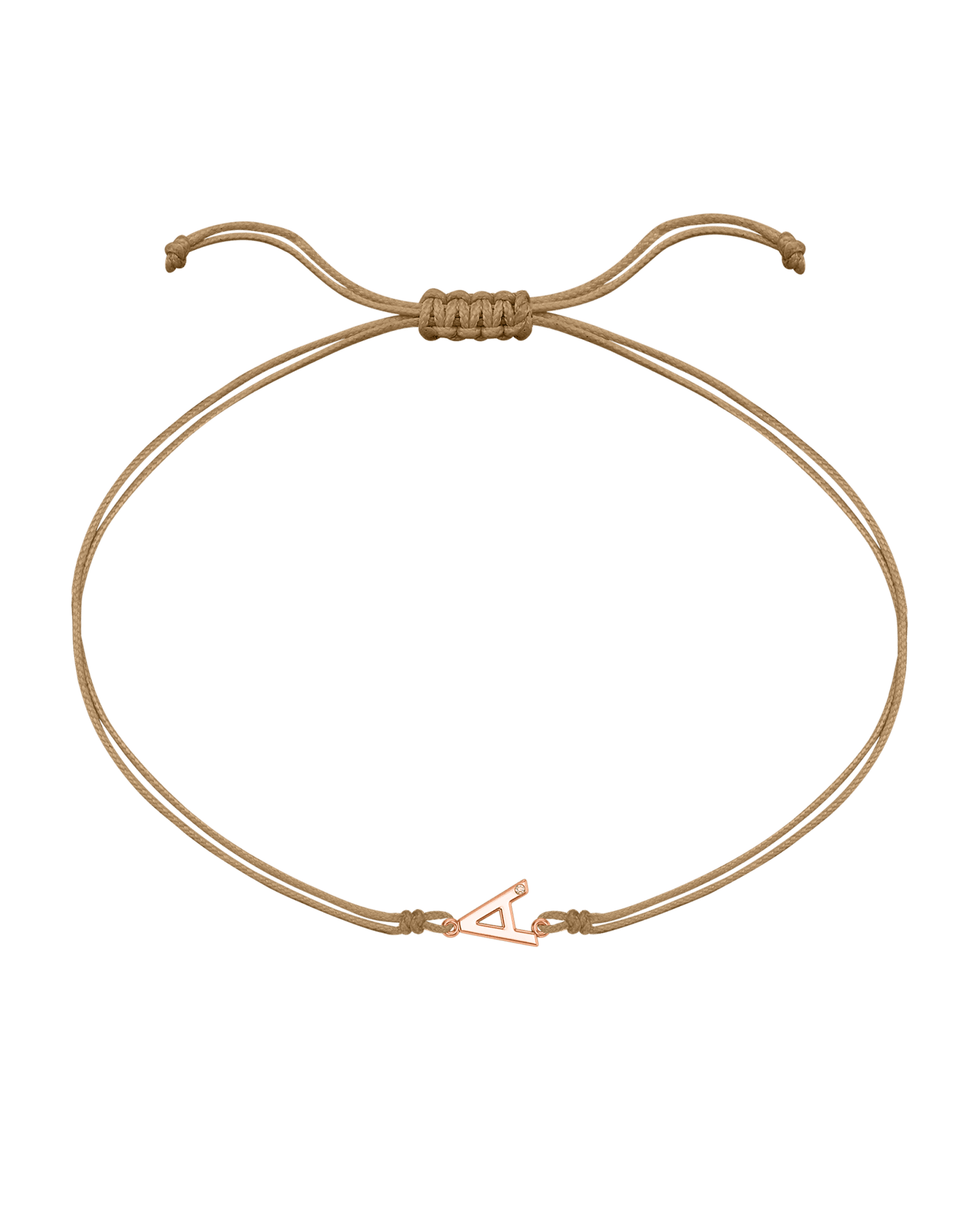 Initial String of Love - 14K Rose Gold Bracelets 14K Solid Gold Camel 