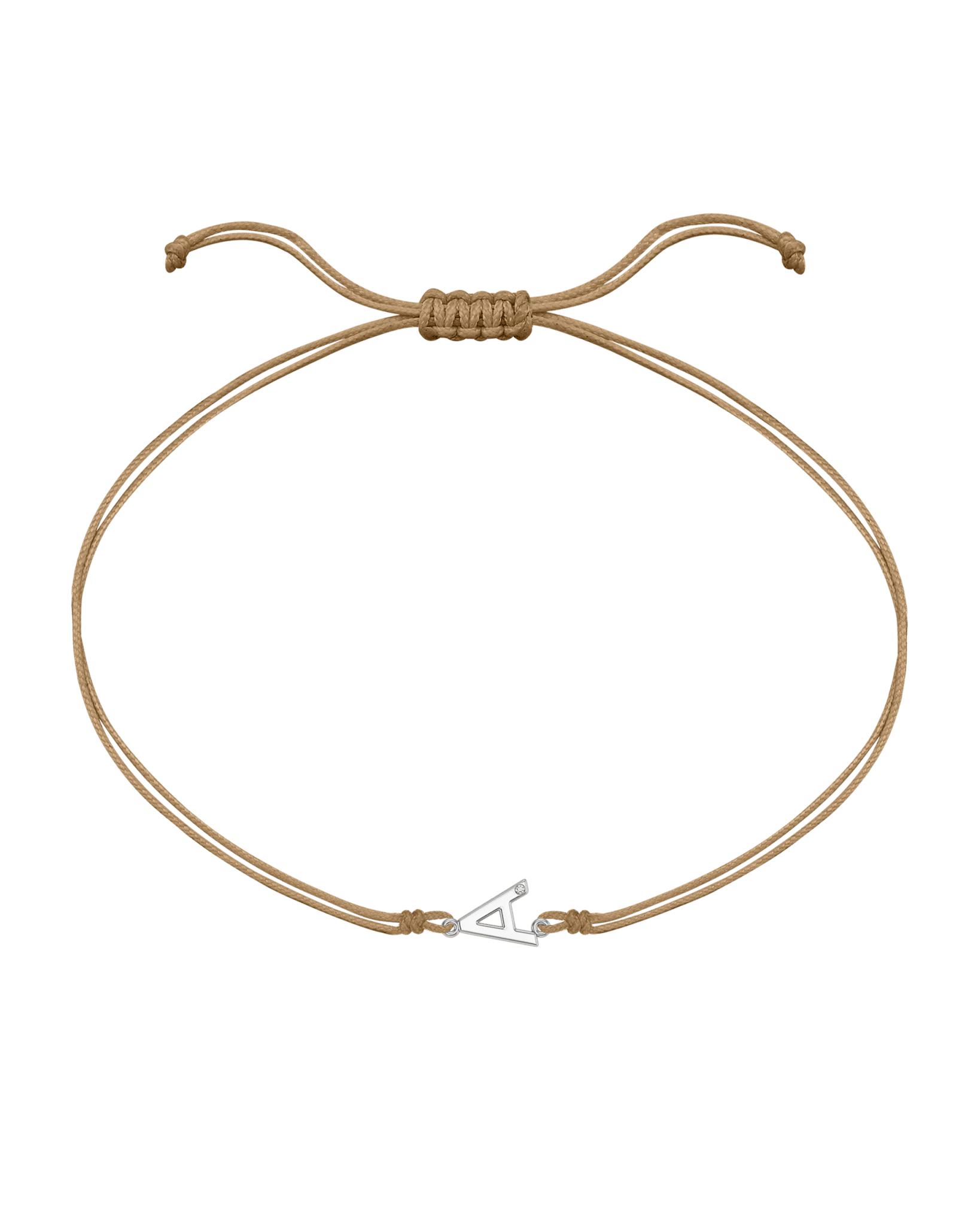 Initial String of Love - 14K White Gold Bracelets 14K Solid Gold Camel 