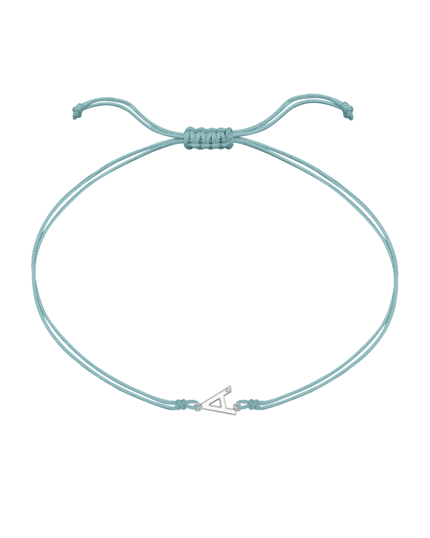 Initial String of Love - 14K White Gold Bracelets 14K Solid Gold Turquoise 