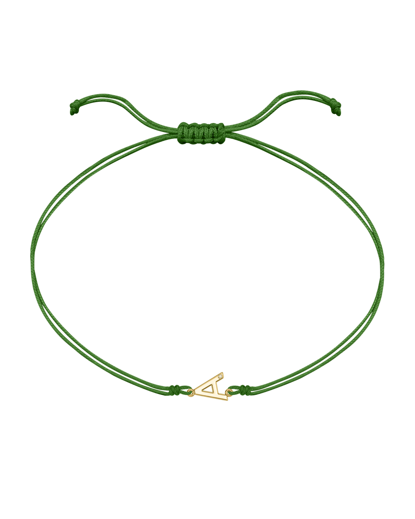 Initial String of Love - 14K Yellow Gold Bracelets 14K Solid Gold Mint 