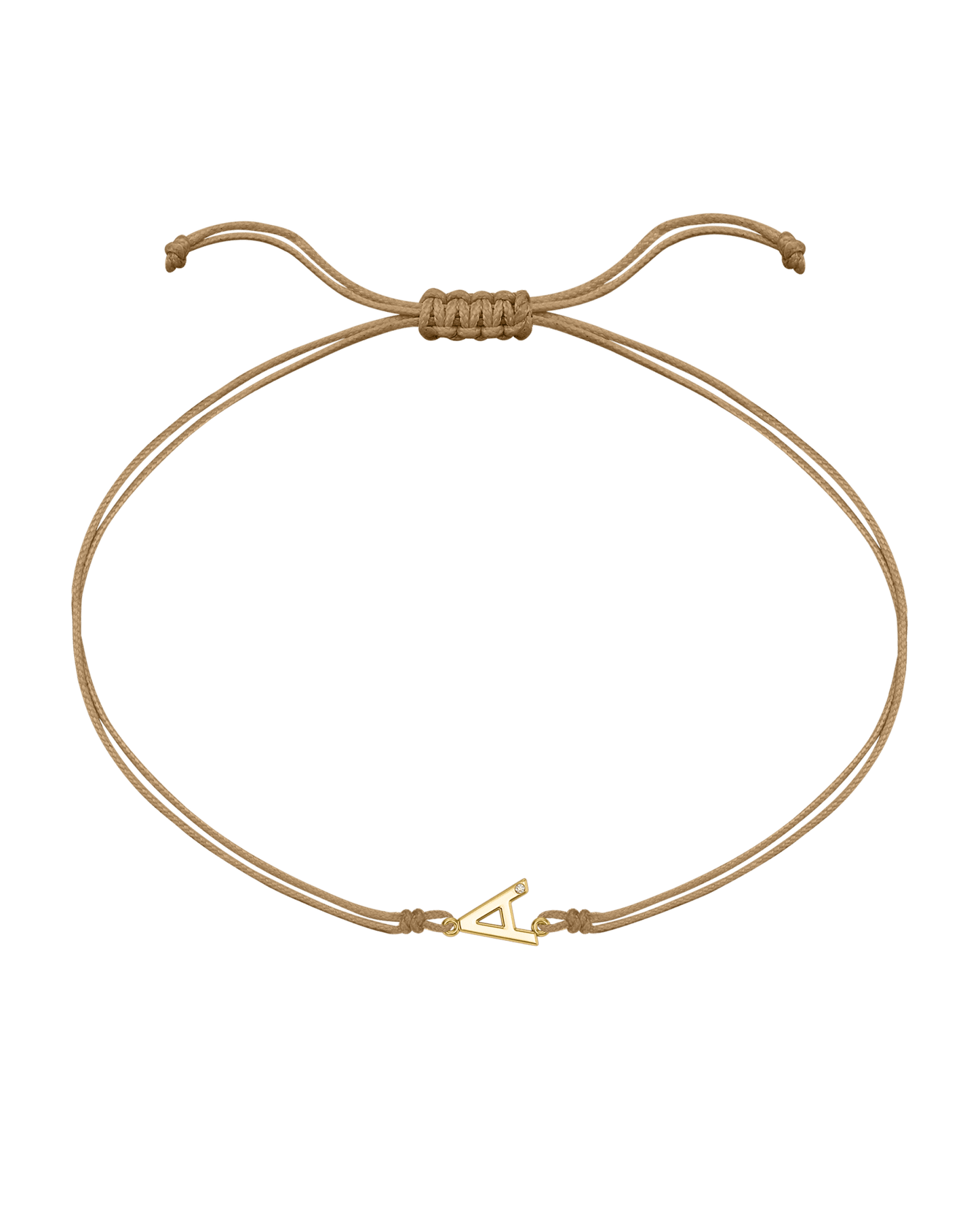 Initial String of Love - 14K Yellow Gold Bracelets 14K Solid Gold Camel 