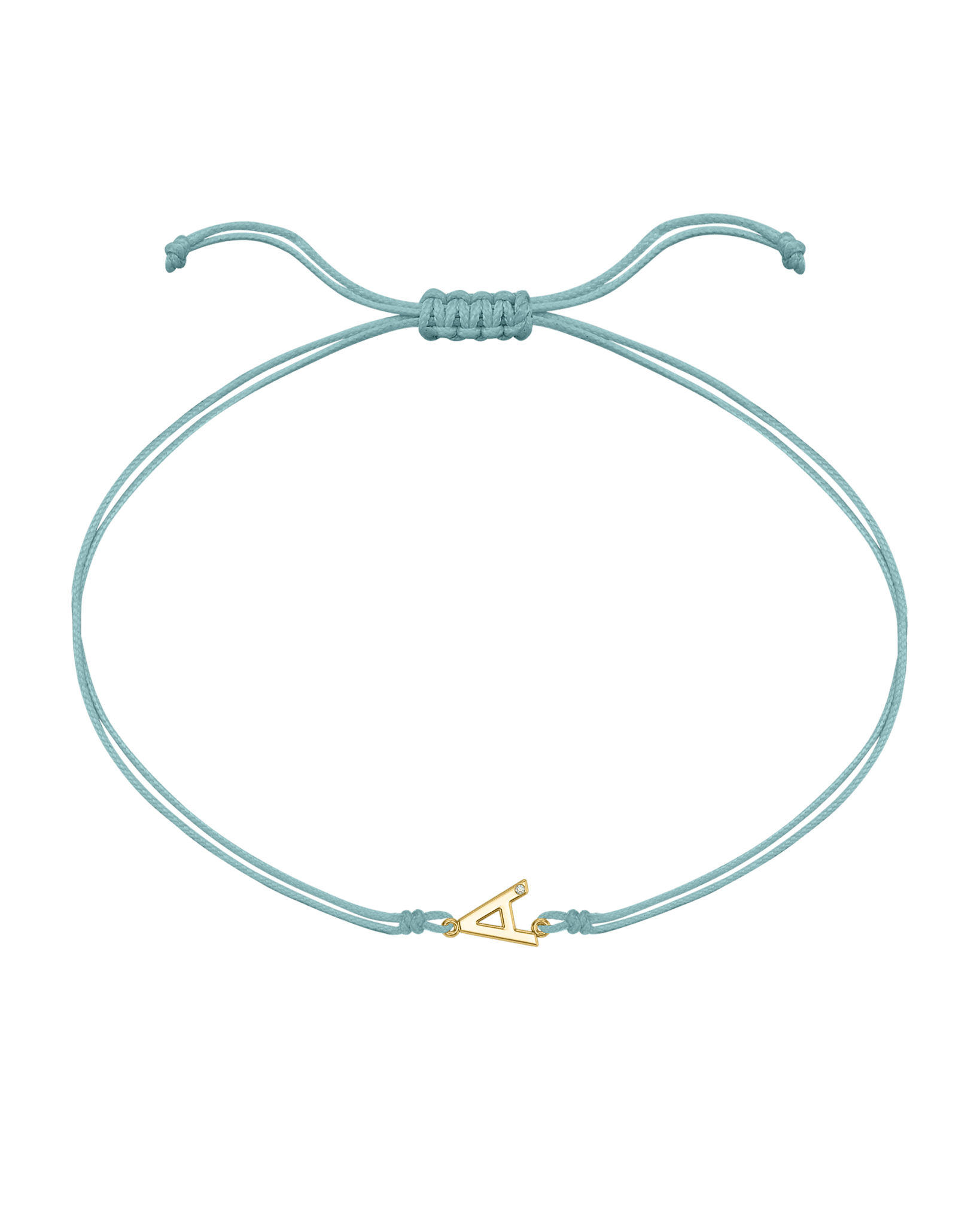 Initial String of Love - 14K Yellow Gold Bracelets 14K Solid Gold Turquoise 