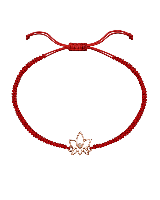 Lotus Flower [RED] - 14K Rose Gold Bracelets magal-dev 