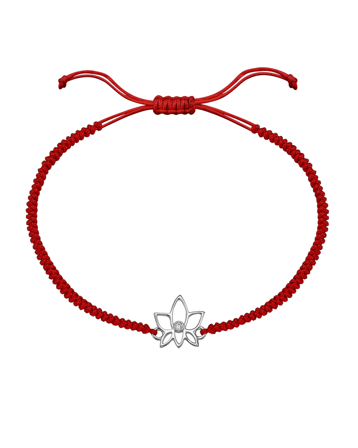 Lotus Flower [RED] - 14K White Gold Bracelets magal-dev 