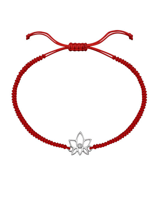 Lotus Flower [RED] - 14K White Gold Bracelets magal-dev 