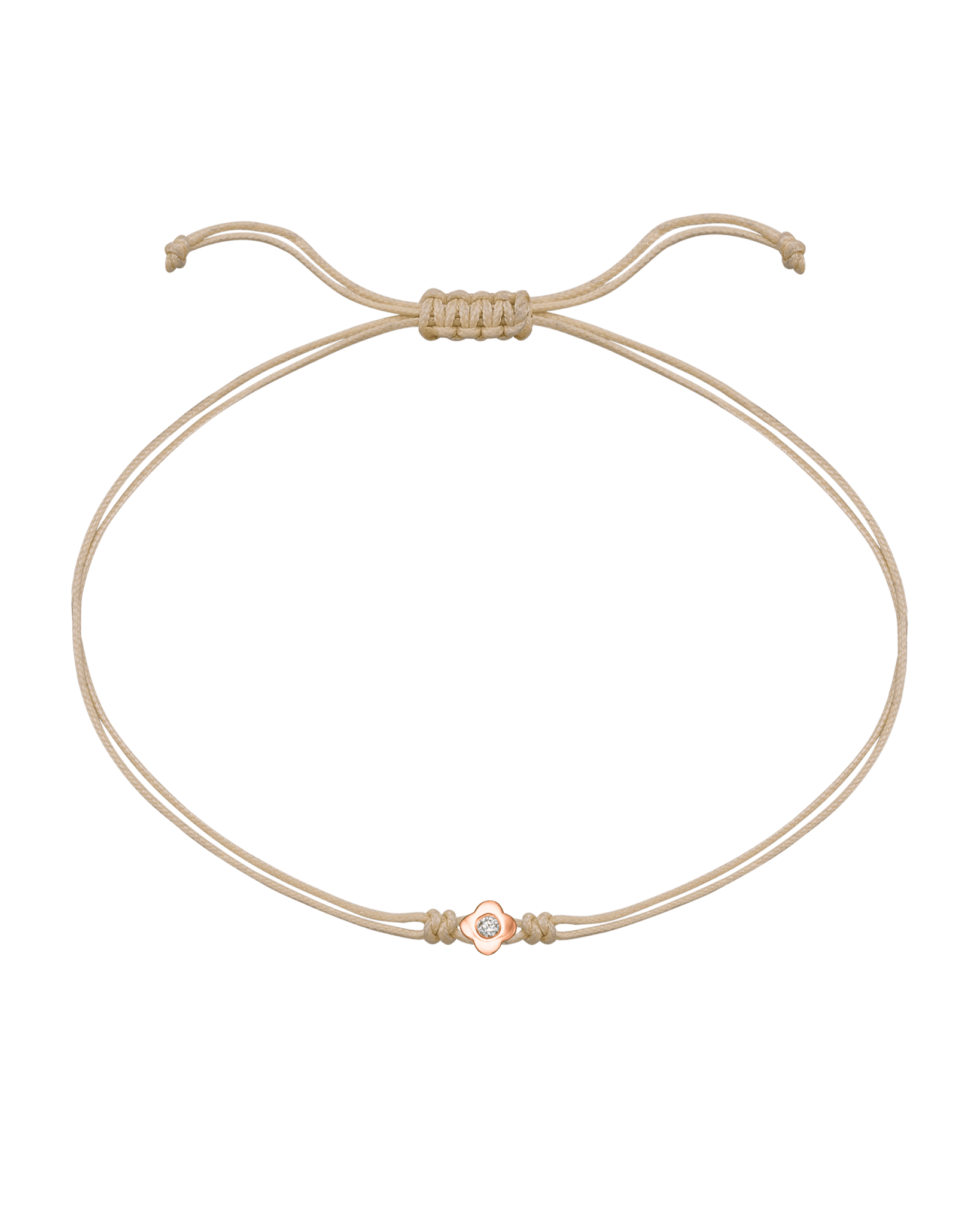 Lucky String Of Love - 14K Rose Gold Bracelets 14K Solid Gold Beige 