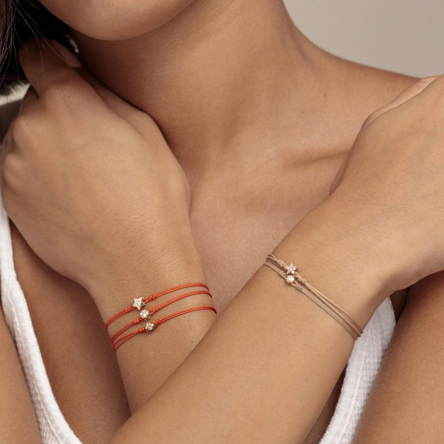 Lucky String Of Love - 14K Rose Gold Bracelets 14K Solid Gold 