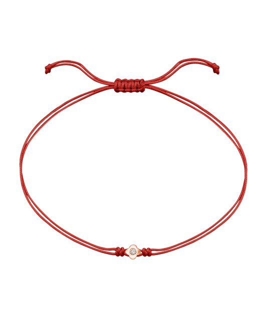 Lucky String Of Love - 14K Rose Gold Bracelets 14K Solid Gold Red 