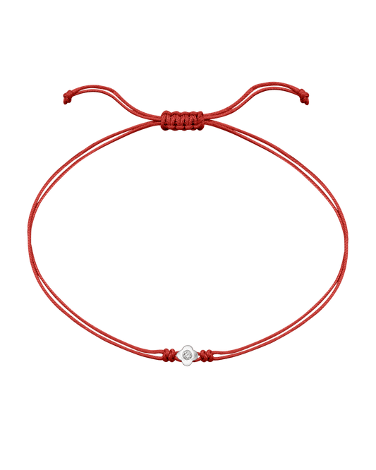 Lucky String Of Love - 14K White Gold Bracelets 14K Solid Gold Red 