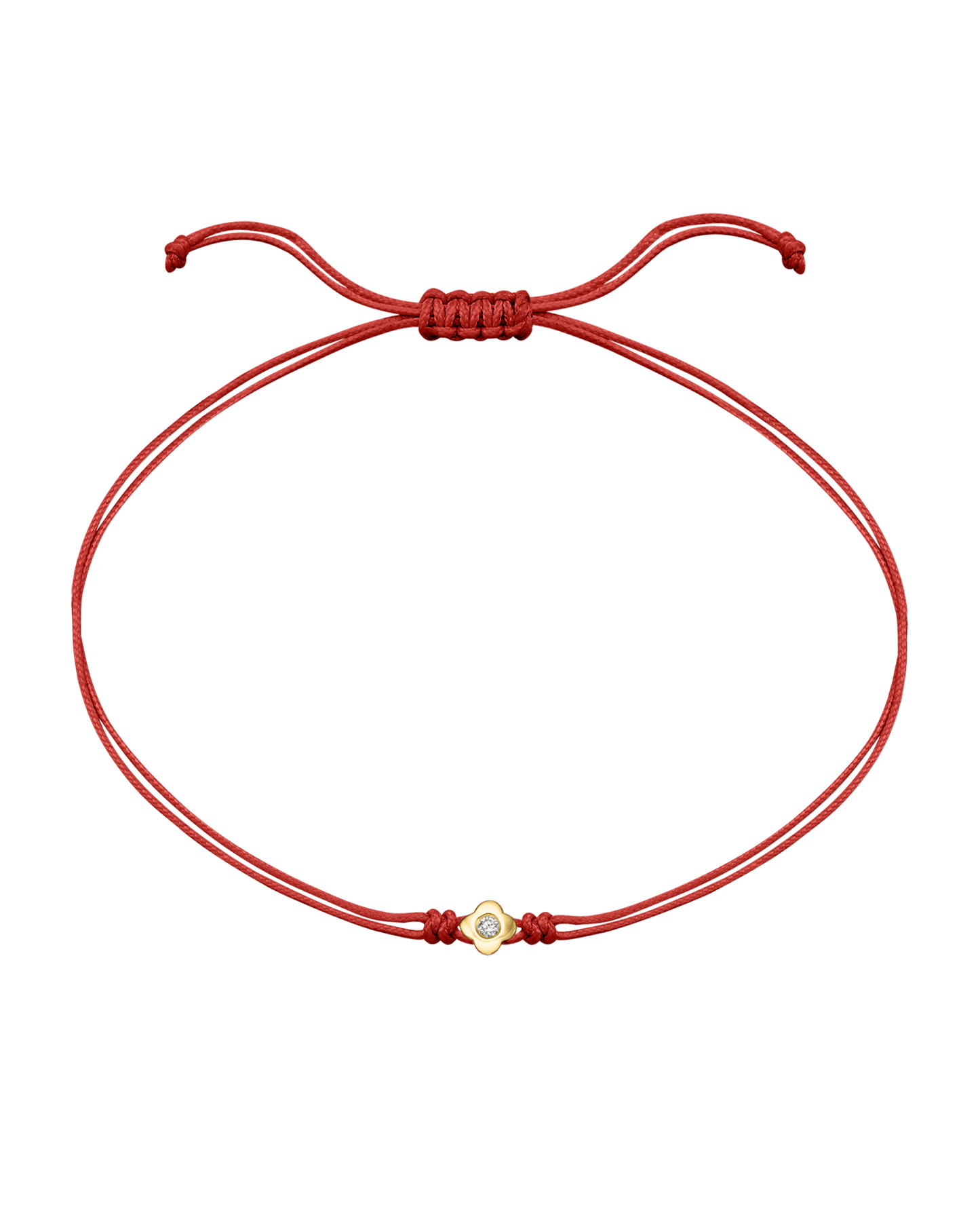 Lucky String Of Love - 14K Yellow Gold Bracelets 14K Solid Gold Red 