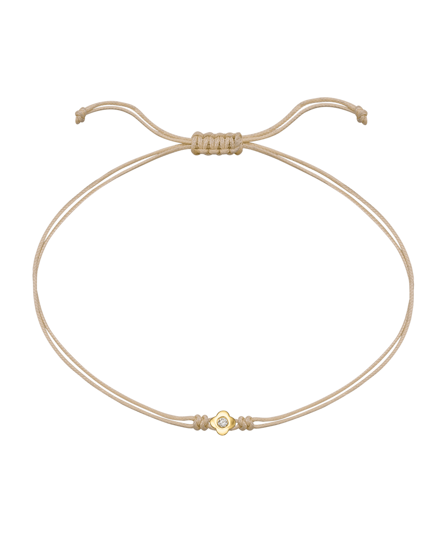 Lucky String Of Love - 14K Yellow Gold Bracelets 14K Solid Gold Beige 