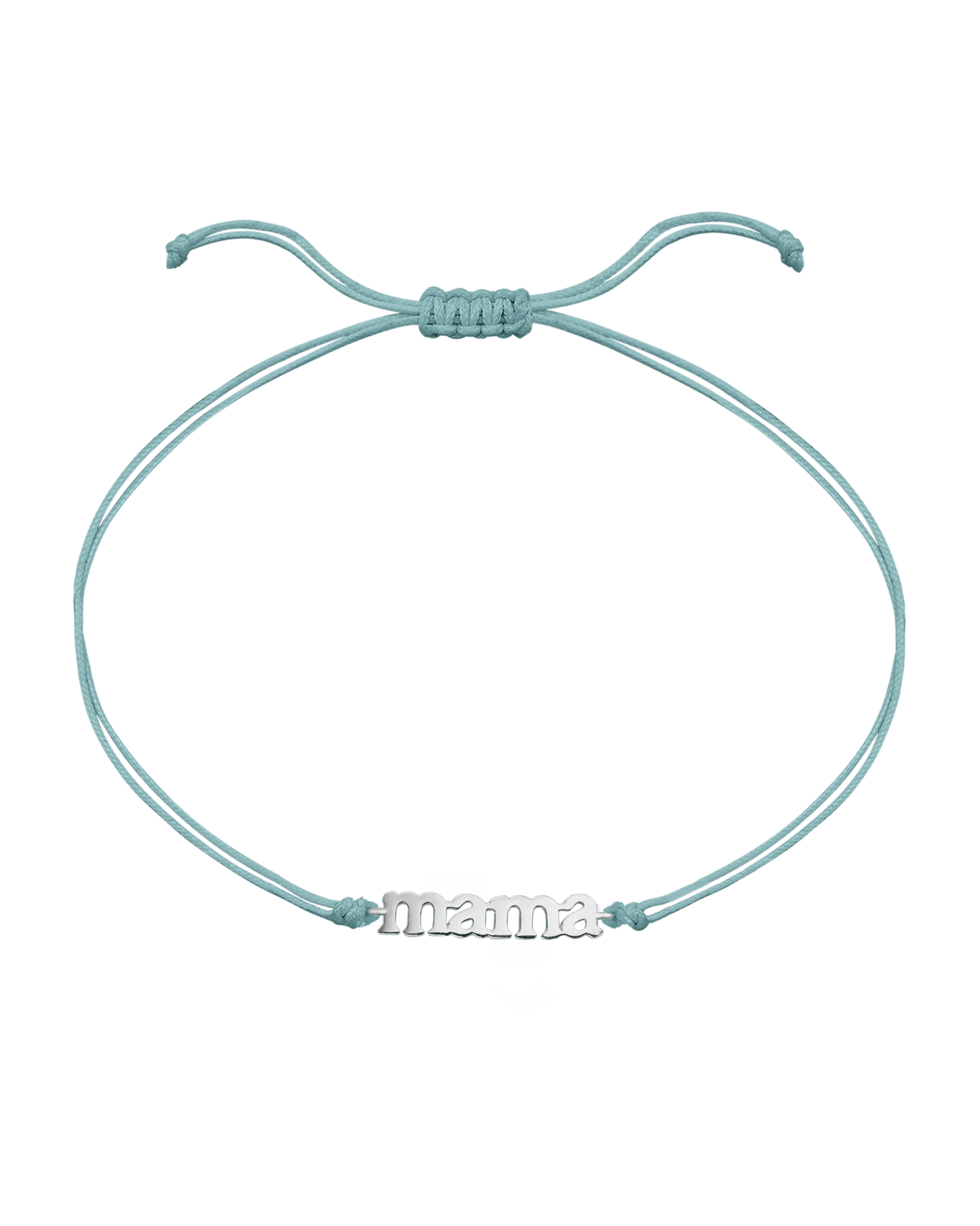 Mama String of Love - 14K White Gold Bracelets magal-dev Turquoise Non Paved 