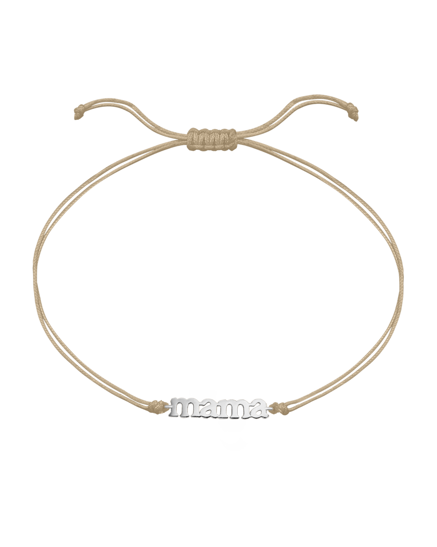 Mama String of Love - 14K White Gold Bracelets magal-dev 