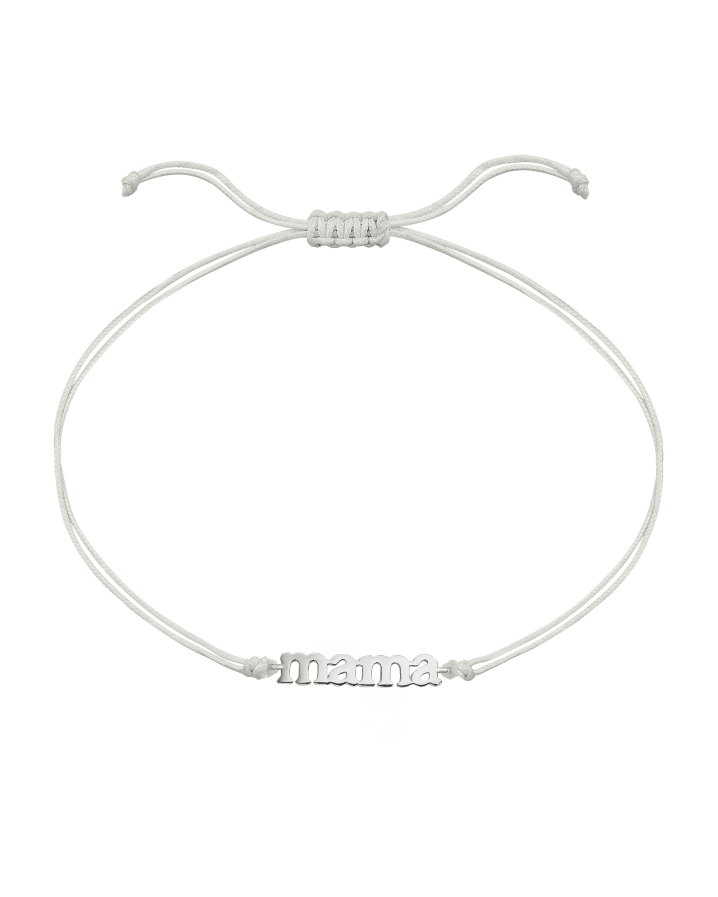 Mama String of Love - 14K White Gold Bracelets magal-dev Pearl Non Paved 