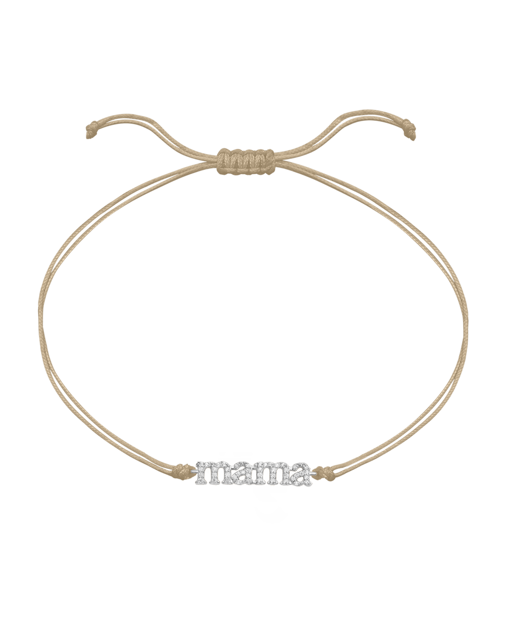 Mama String of Love - 14K White Gold Bracelets magal-dev 