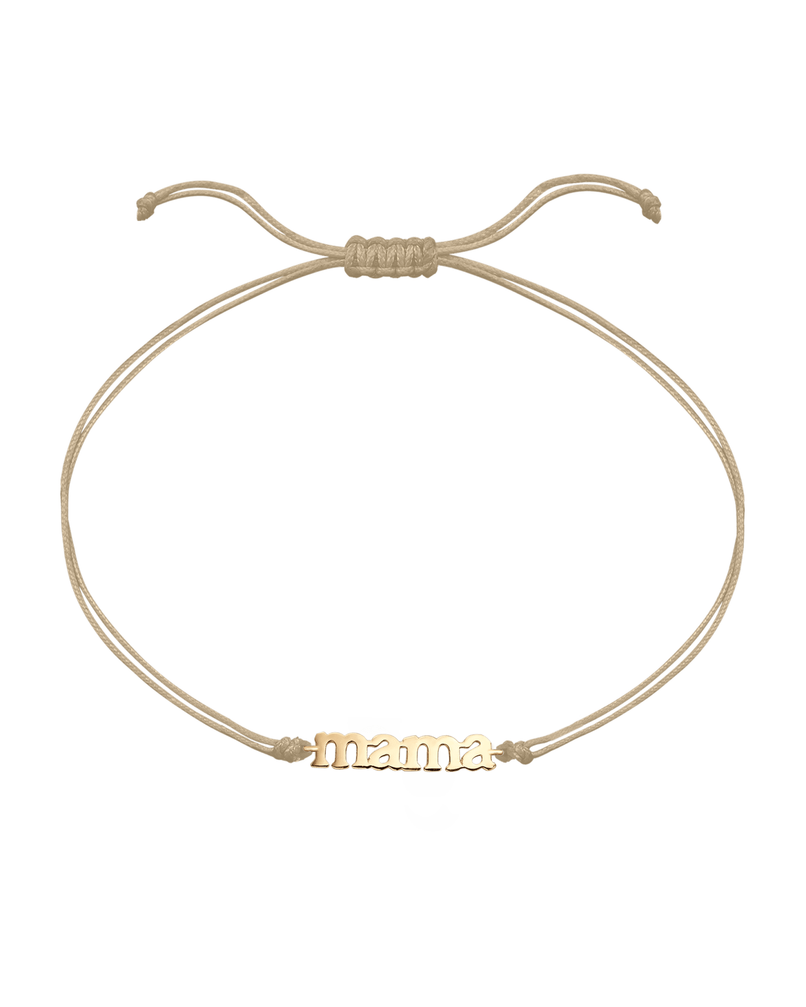 Mama String of Love - 14K Yellow Gold Bracelets magal-dev Sand Non Paved 