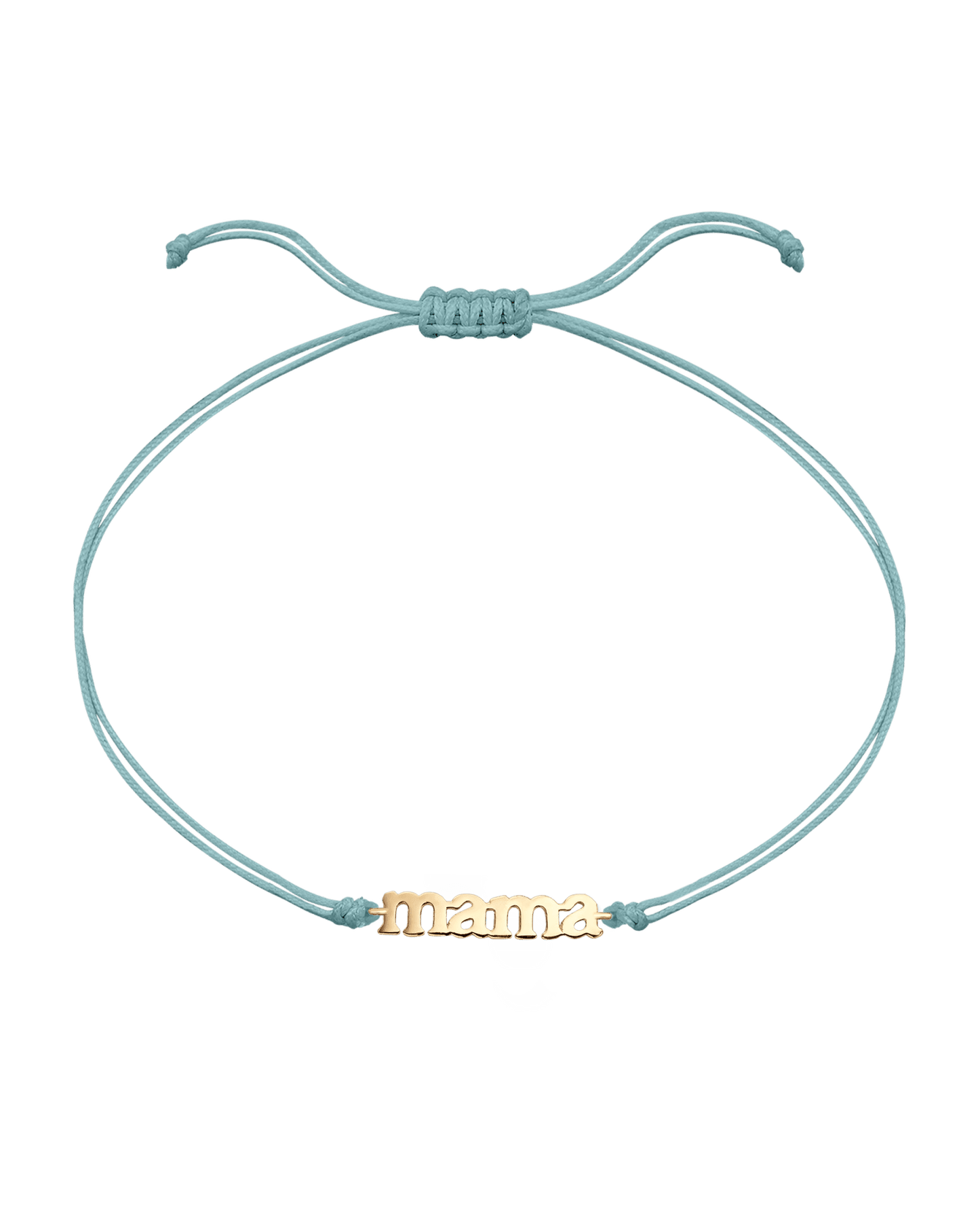 Mama String of Love - 14K Yellow Gold Bracelets magal-dev Turquoise Non Paved 