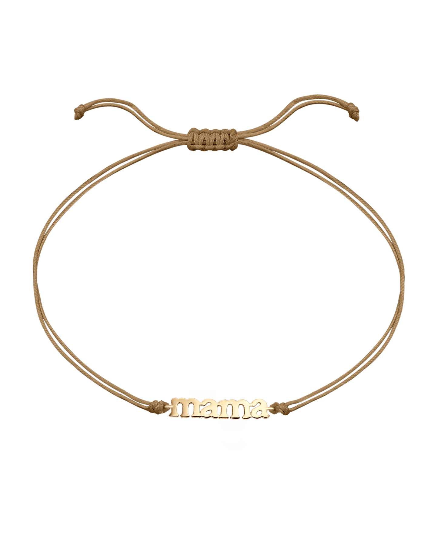 Mama String of Love - 14K Yellow Gold Bracelets magal-dev Camel Non Paved 