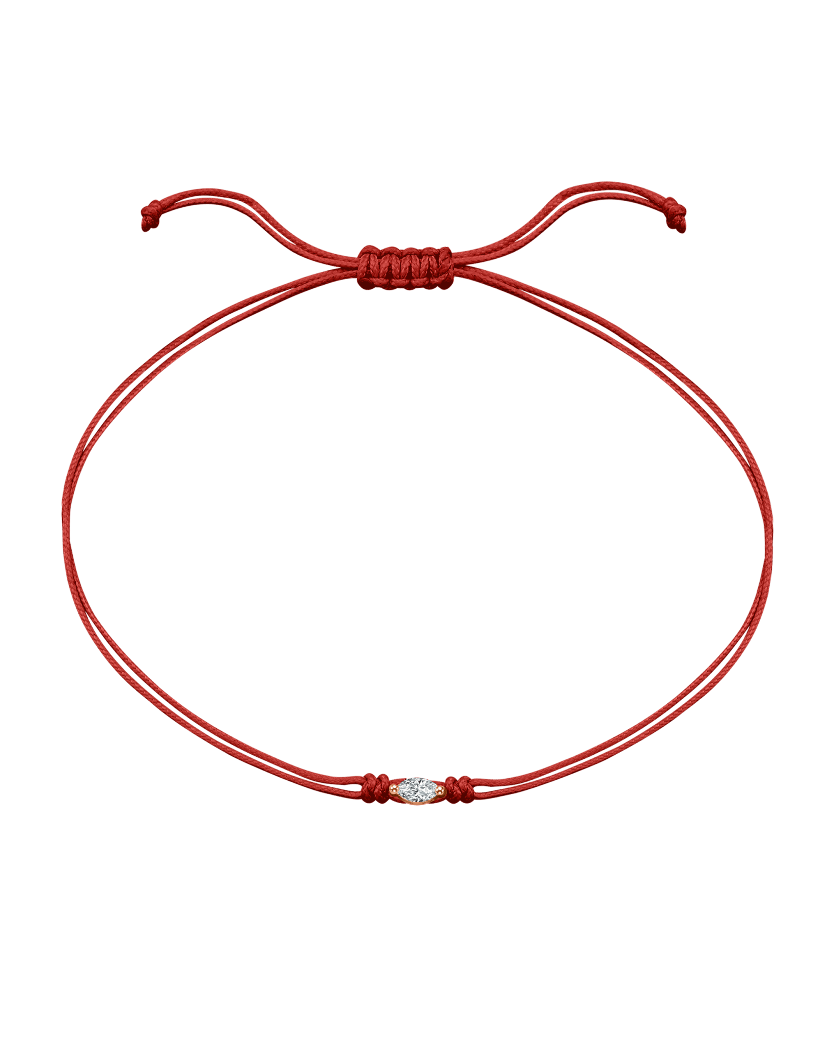 Marquise Diamond String Of Love - 14K Rose Gold Bracelets 14K Solid Gold Red 