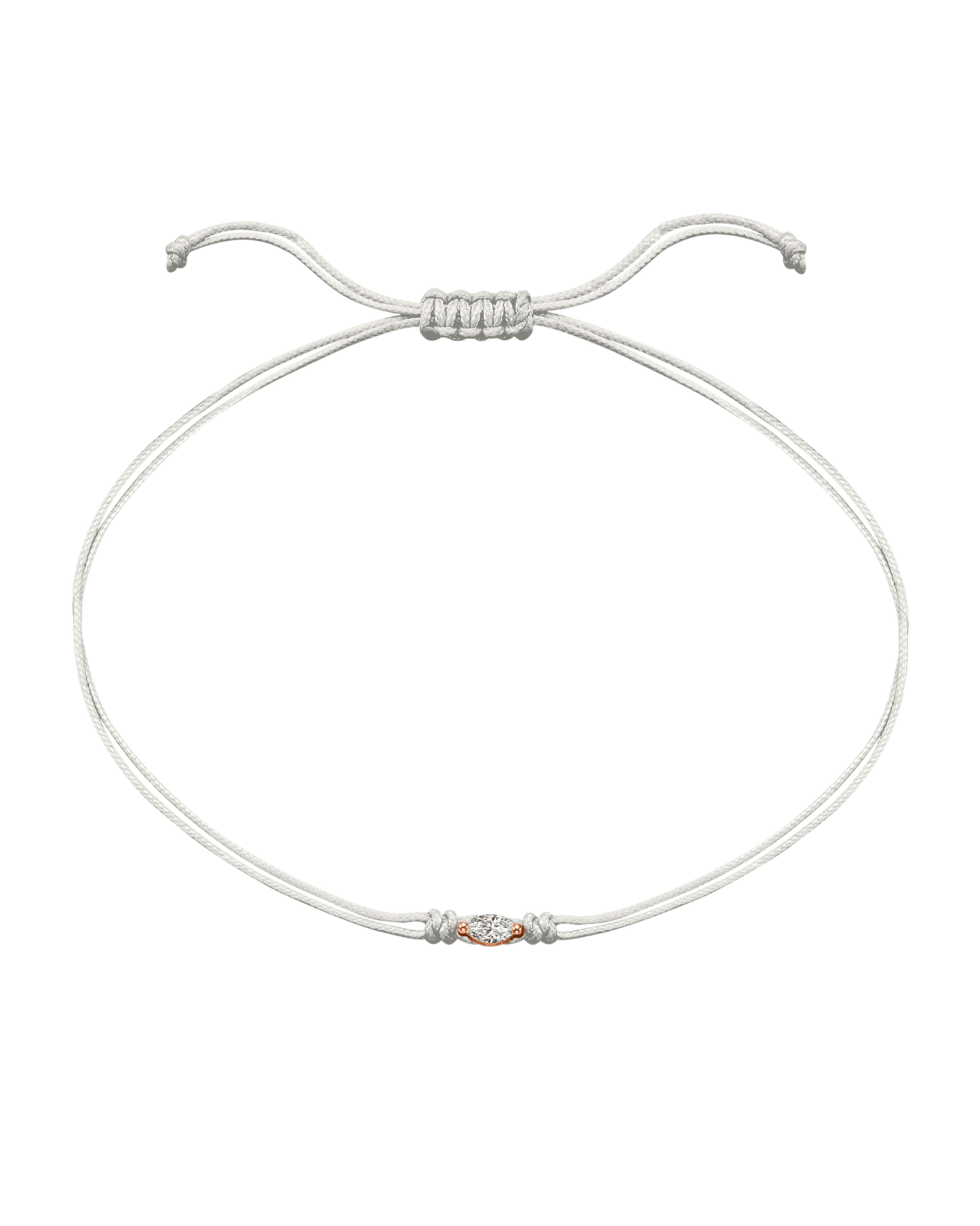 Marquise Diamond String Of Love - 14K Rose Gold Bracelets 14K Solid Gold Pearl 