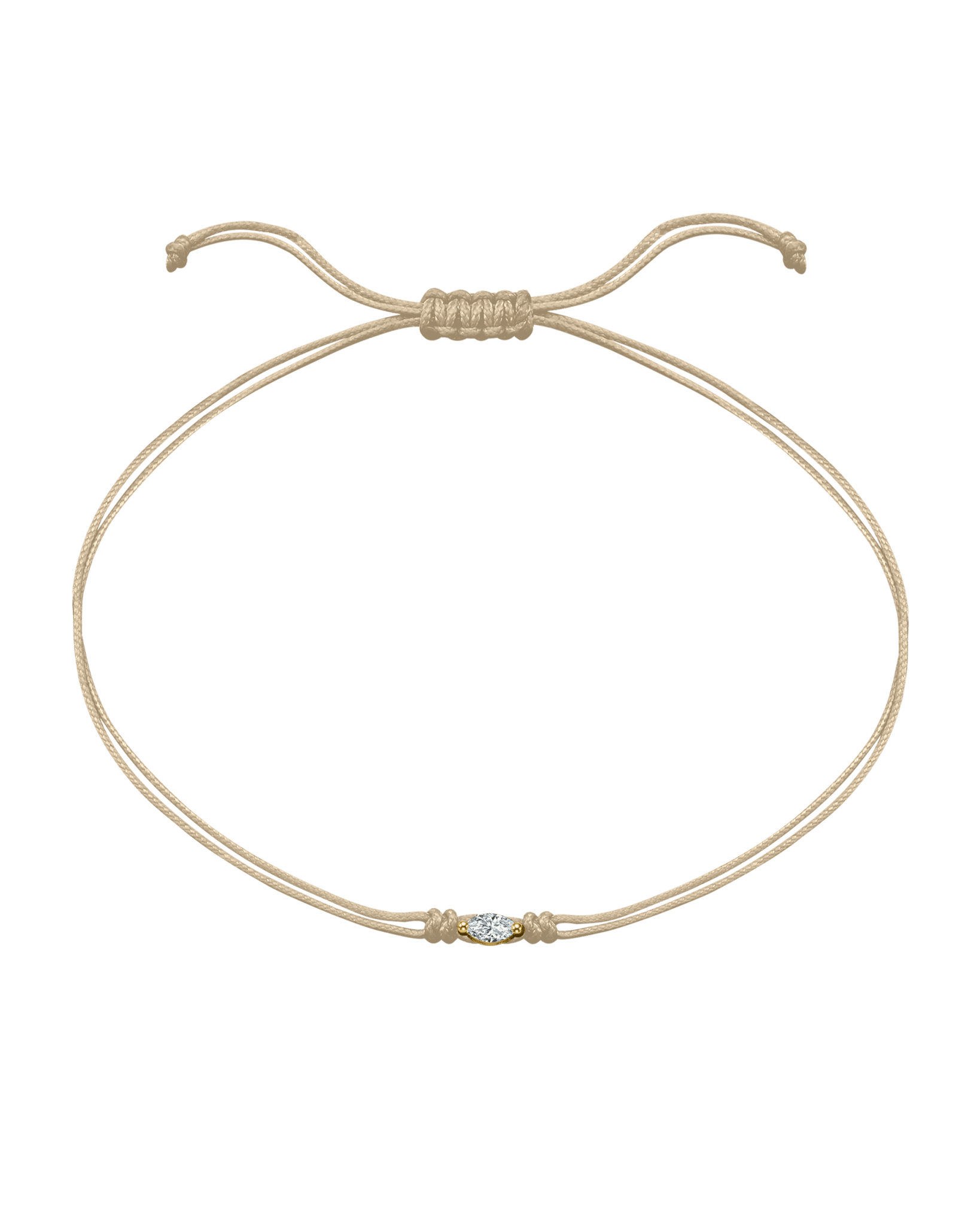 Marquise Diamond String Of Love - 14K Yellow Gold Bracelets 14K Solid Gold Beige 