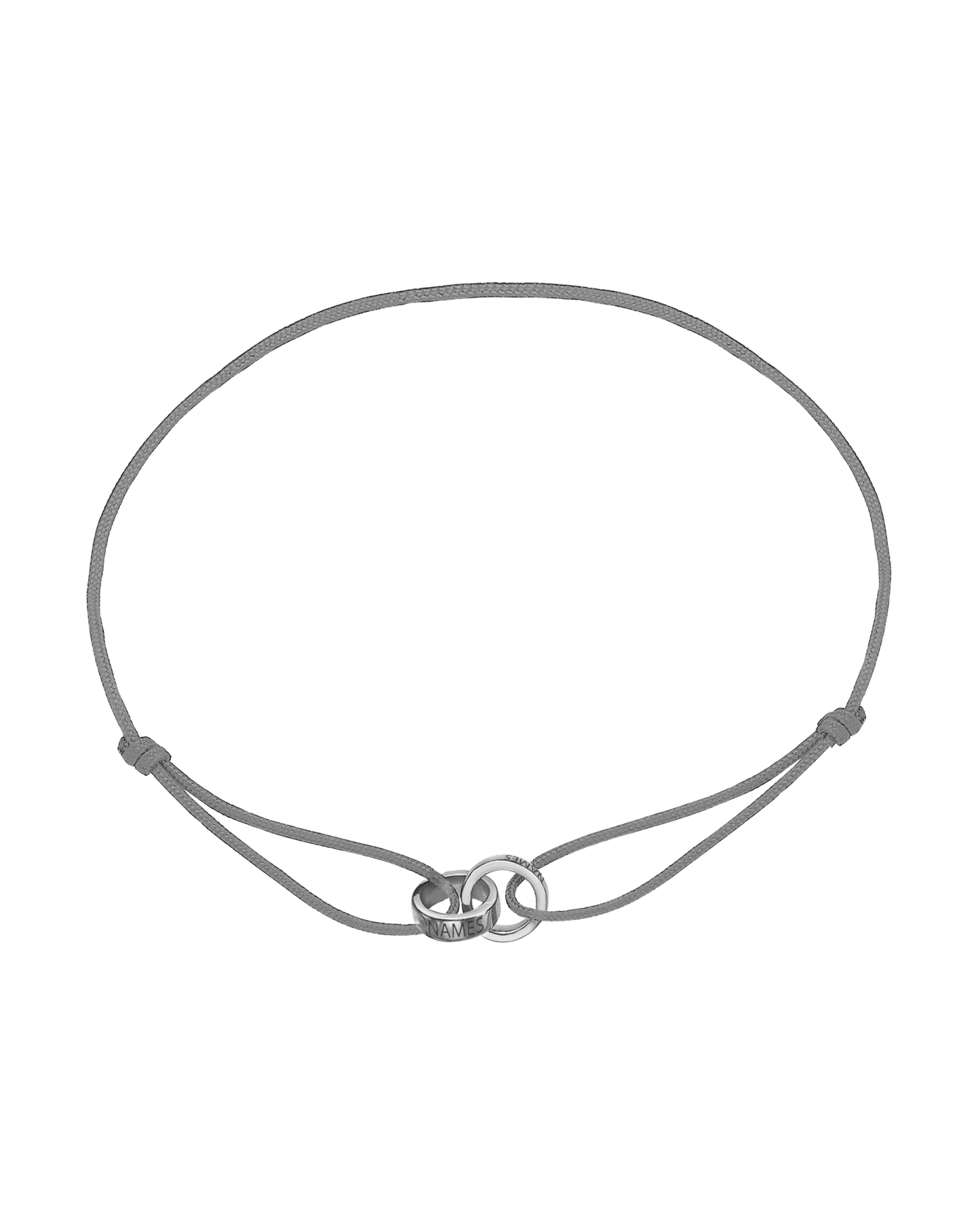 Men's Forever Engravable Link(s) Bracelet - 14K White Gold Bracelets magal-dev Grey 2 Links 