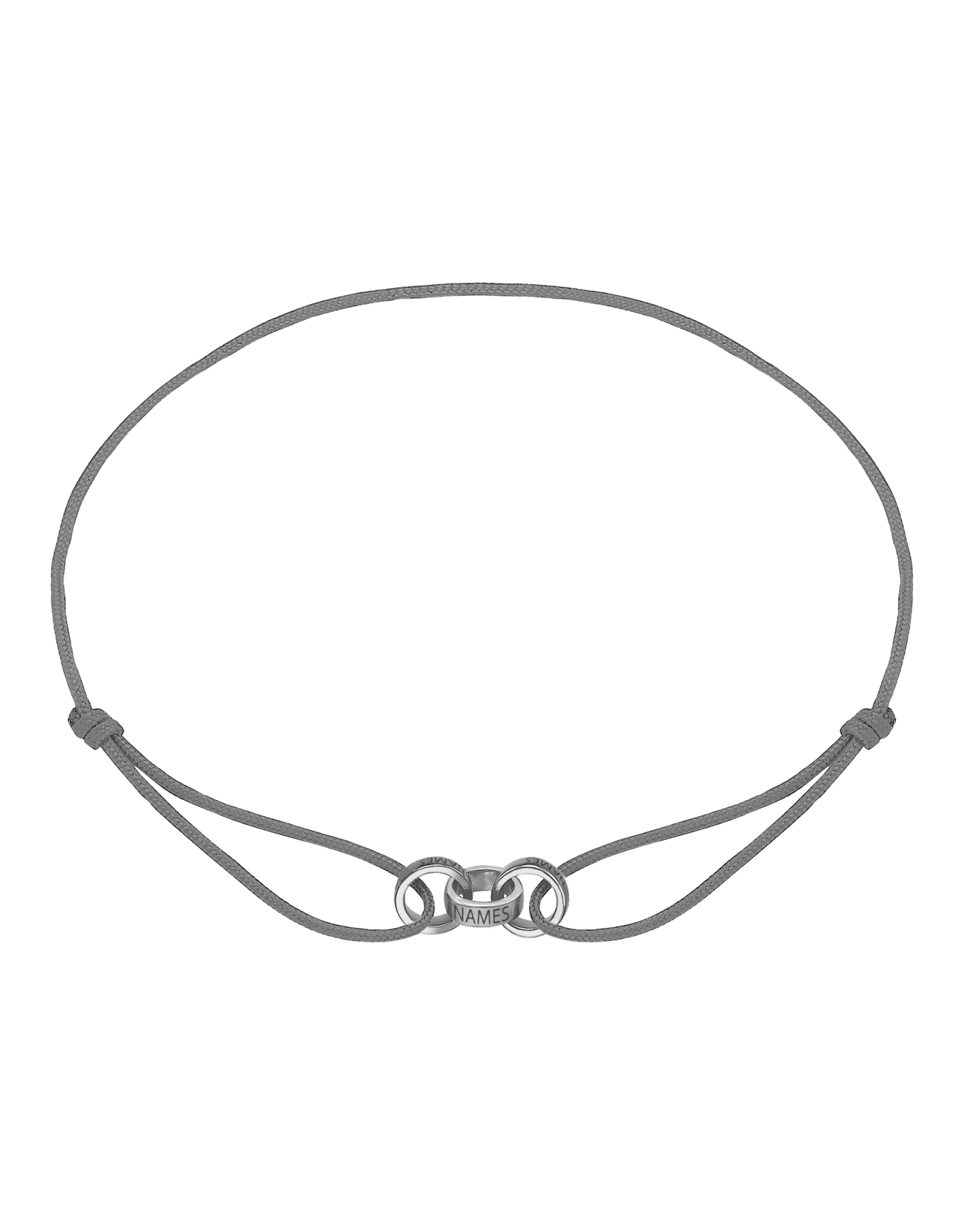 Men's Forever Engravable Link(s) Bracelet - 14K White Gold Bracelets magal-dev Grey 3 Links 