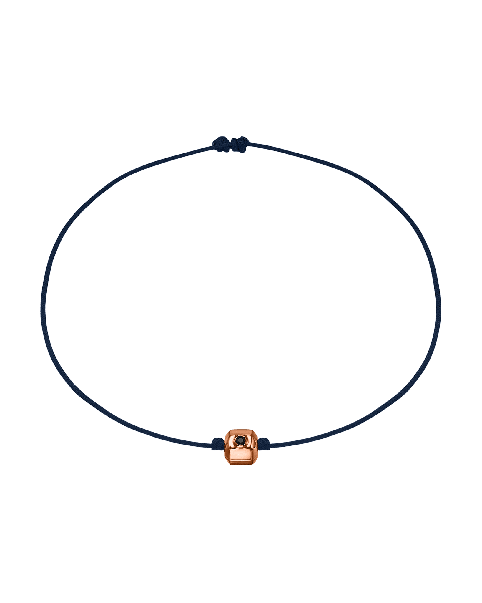 Men's Octo Black Diamond Bracelet - 14K Rose Gold Bracelets magal-dev Navy Blue 