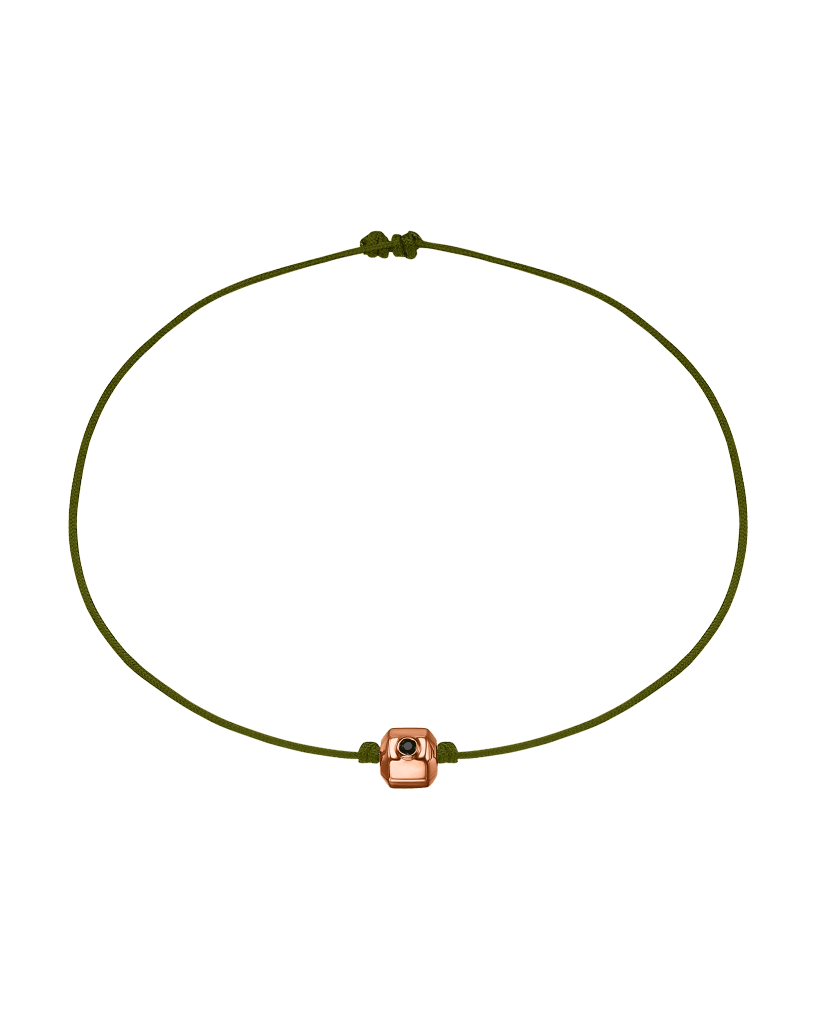 Men's Octo Black Diamond Bracelet - 14K Rose Gold Bracelets magal-dev Dark Green 
