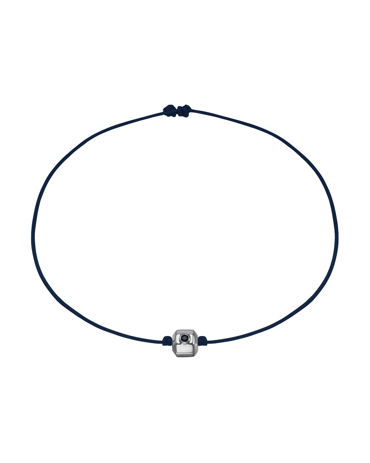 Men's Octo Black Diamond Bracelet - 14K White Gold Bracelets magal-dev Navy Blue 