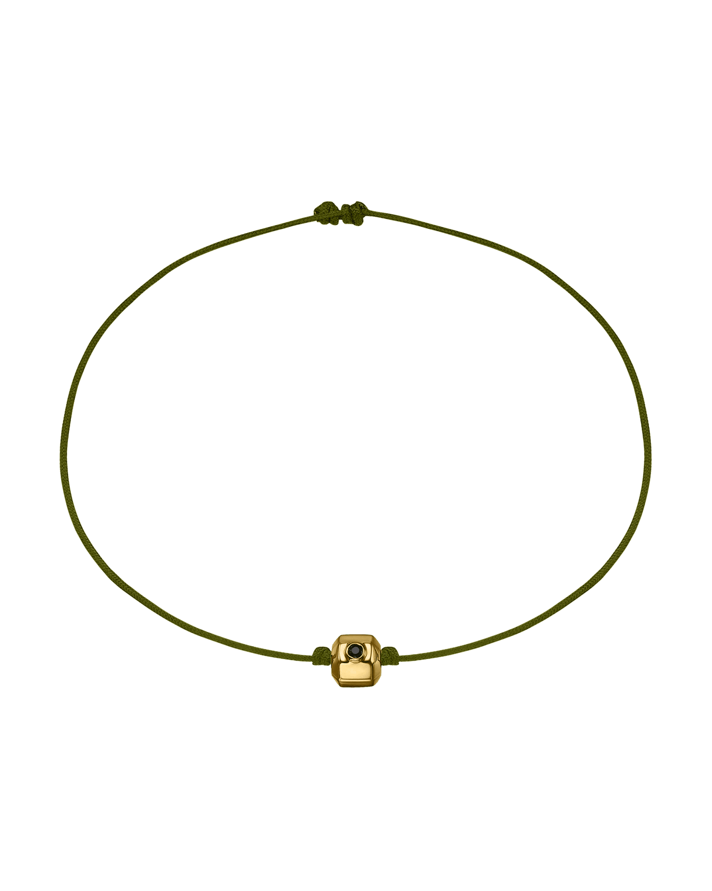 Men's Octo Black Diamond Bracelet - 14K Yellow Gold Bracelets magal-dev Dark Green 