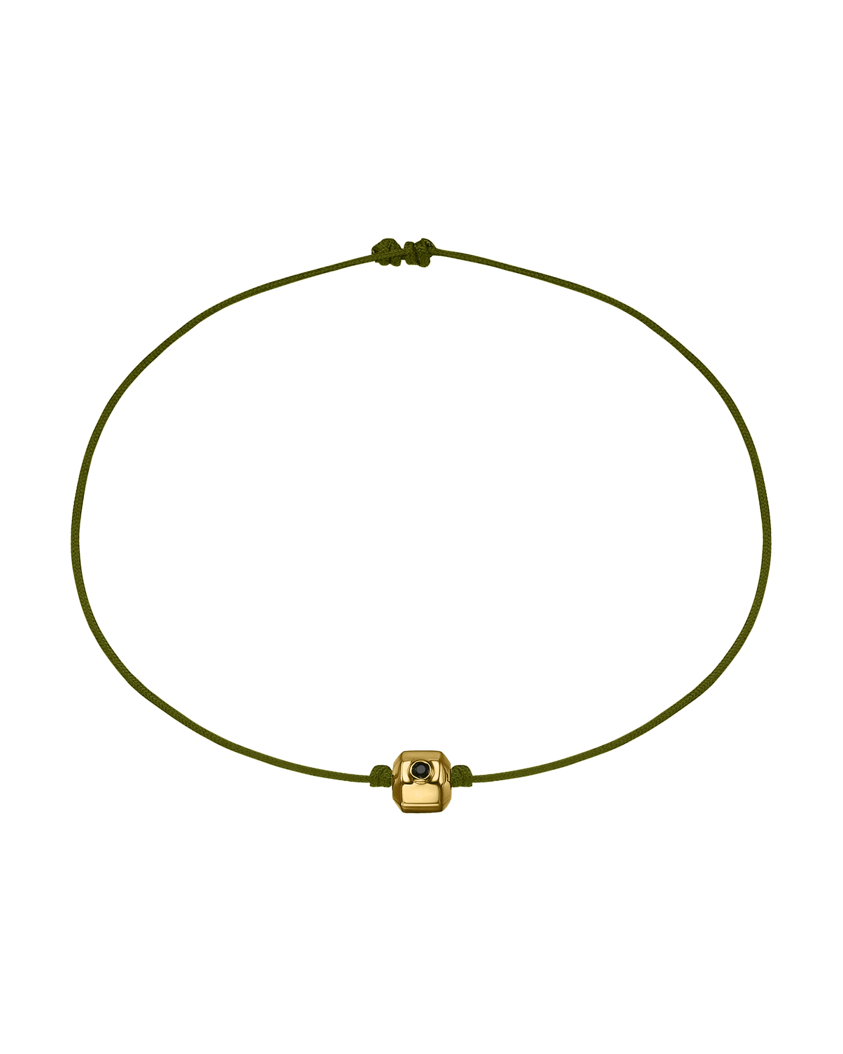 Men's Octo Black Diamond Bracelet - 14K Yellow Gold Bracelets magal-dev Dark Green 