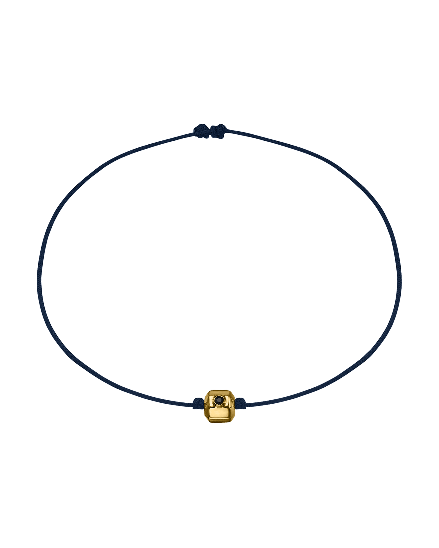 Men's Octo Black Diamond Bracelet - 14K Yellow Gold Bracelets magal-dev Navy Blue 