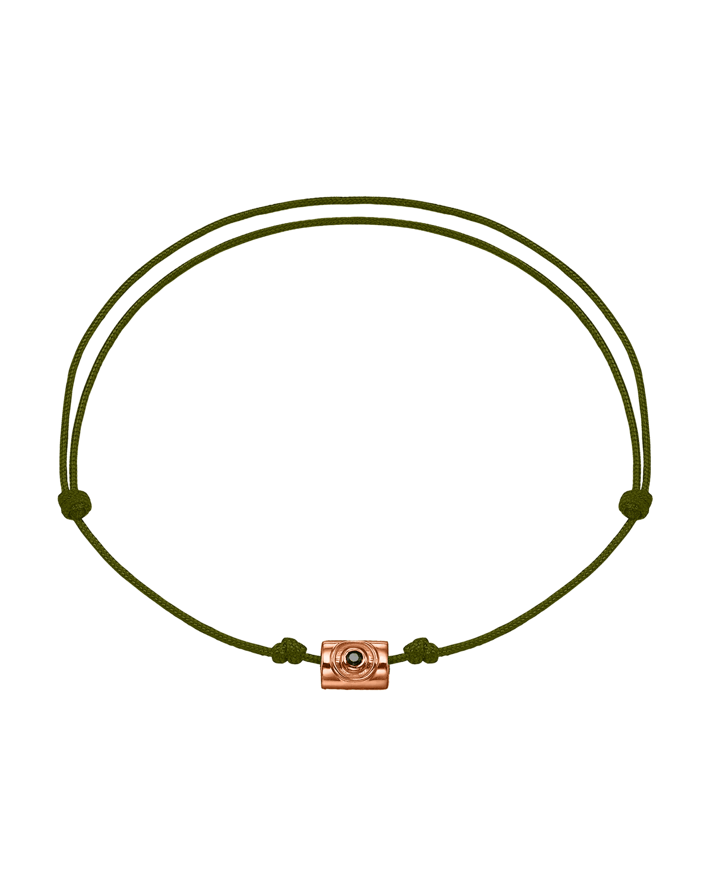 Men's Sapphire Santorini Evil Eye Bracelet - 14K Rose Gold Bracelets magal-dev Dark Green 