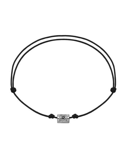 Men's Sapphire Santorini Evil Eye Bracelet - 14K White Gold Bracelets magal-dev Black 